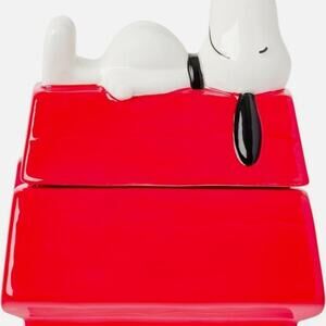 Peanuts Snoopy Doghouse Cookie Jar NEW
